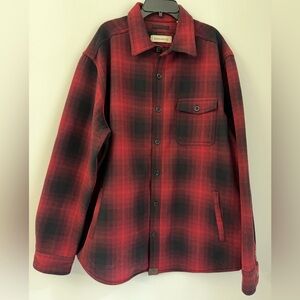 Dakota Grizzly Men's Wade Plaid Print Button-Down Zip Flannel Jacket size XL